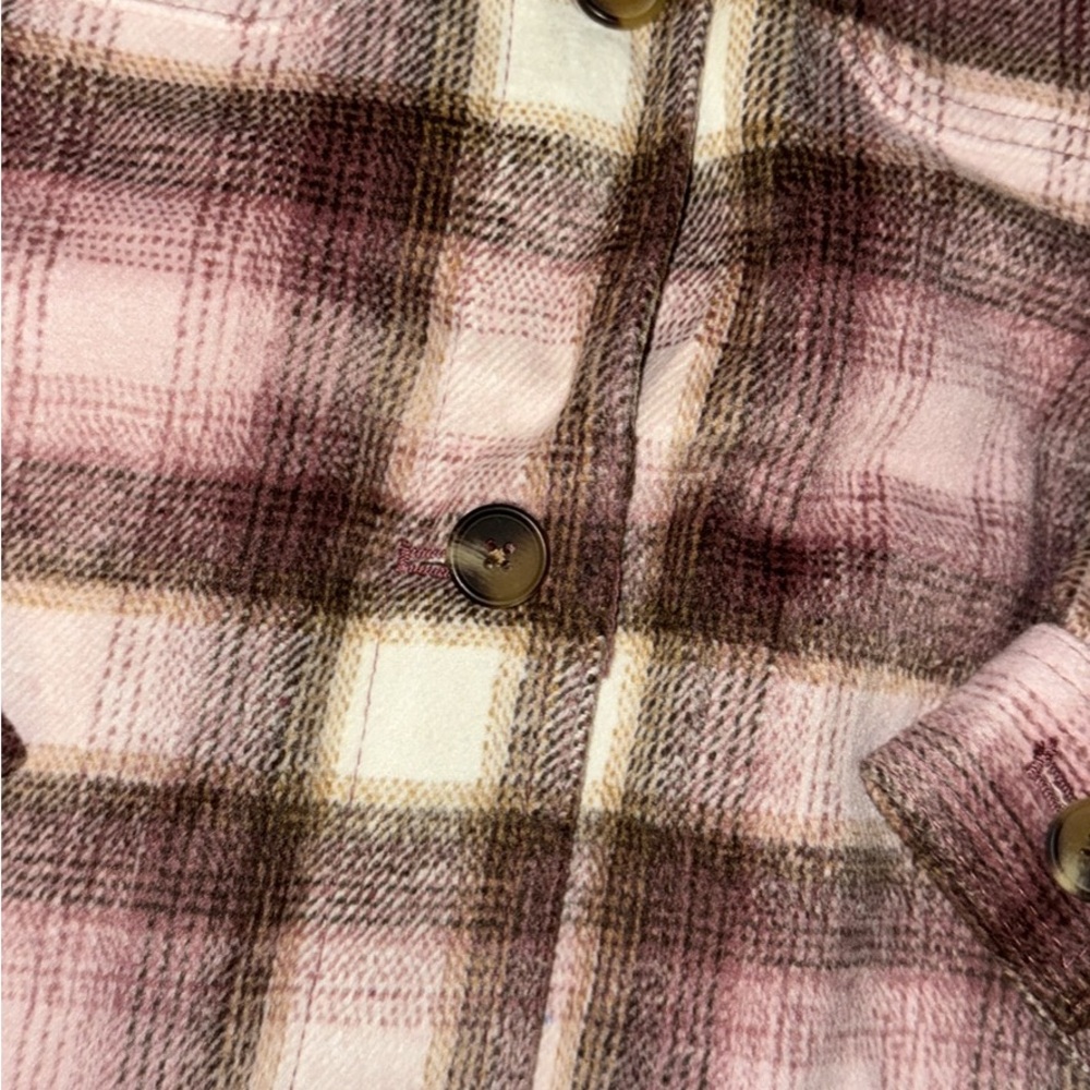 Plaid Button-Up Schacket - Picture 3 of 3